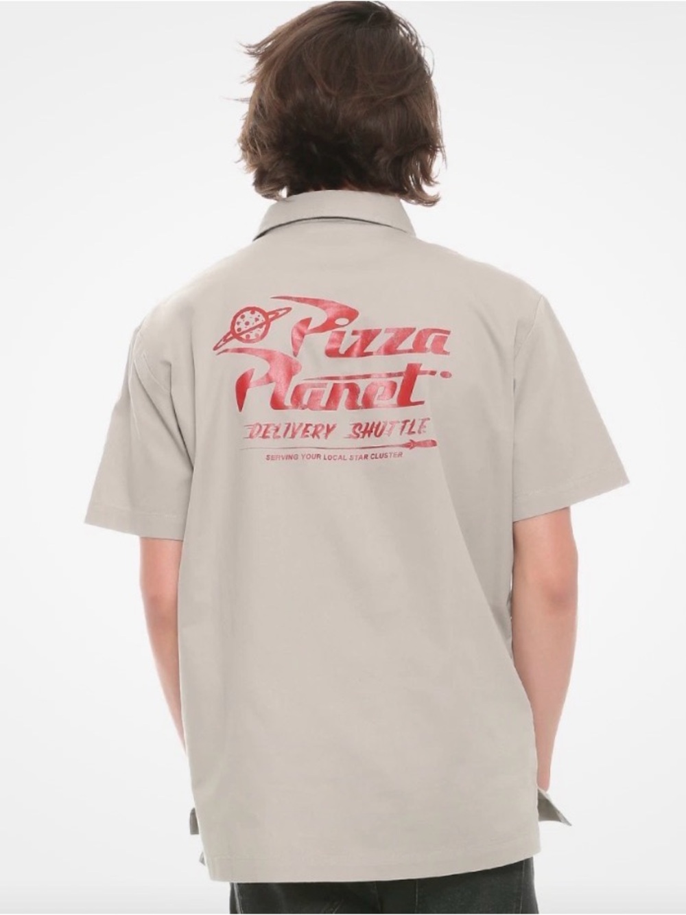 Disney Toy Story Pizza Planet Button Down Shirt